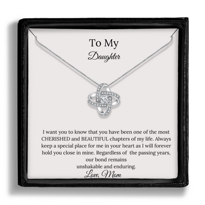 To My Daughter Necklace, Forever Love Necklace, Daughter Necklace, Daughter Gift From Mom - Mardonyx Jewelry