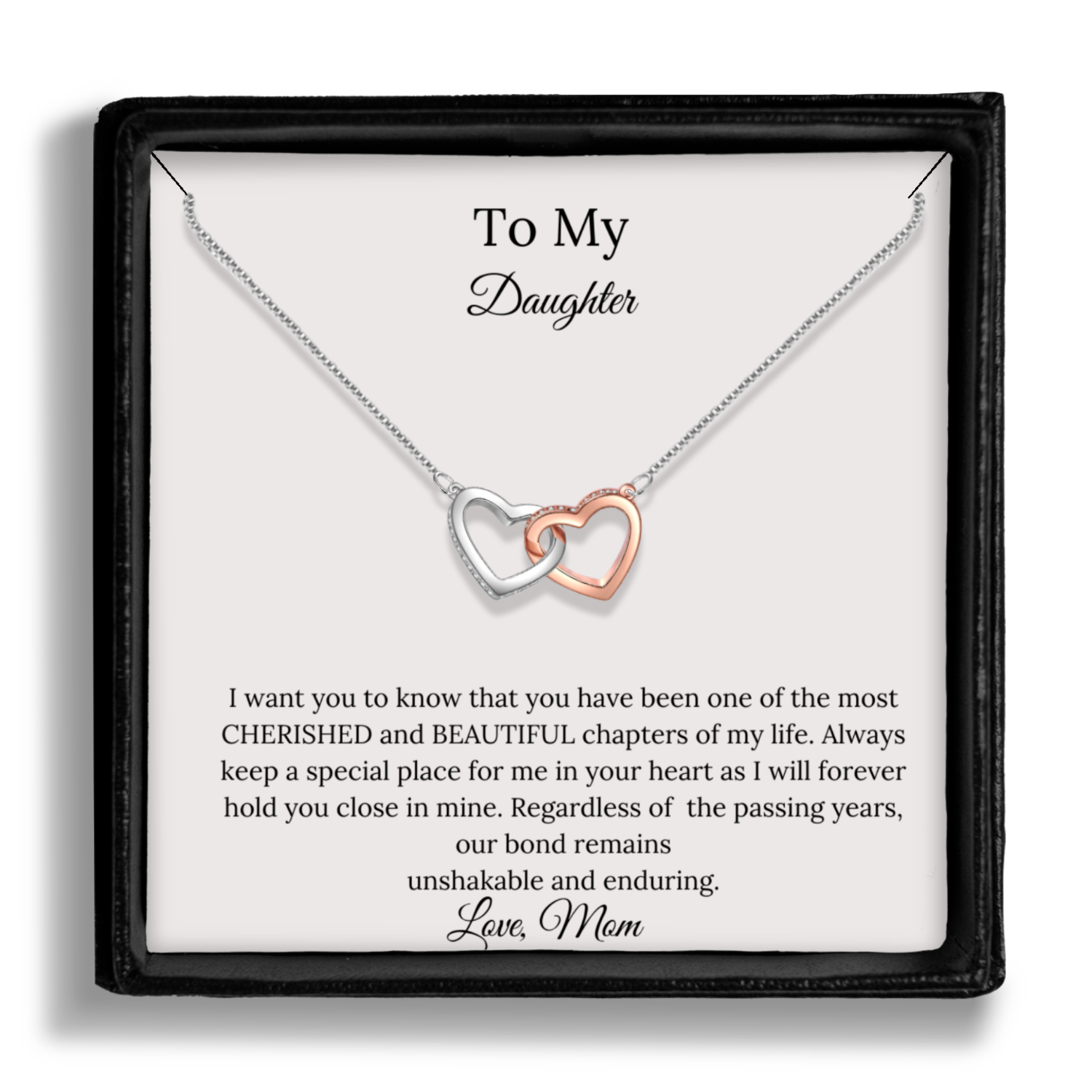 To My Daughter Necklace, Forever Love Necklace, Daughter Necklace, Daughter Gift From Mom - Mardonyx Jewelry