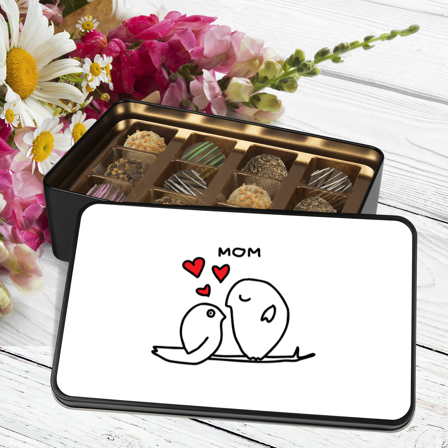 Mother's Day Chocolate Truffles Keepsake Tin Gift for Mom