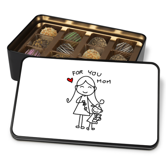 Mother's Day Chocolate Truffles Keepsake Tin, Gift for Mom
