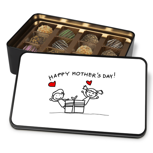 Happy Mother's Day Chocolate Truffles Keepsake Tin, Gift for Mom from Children