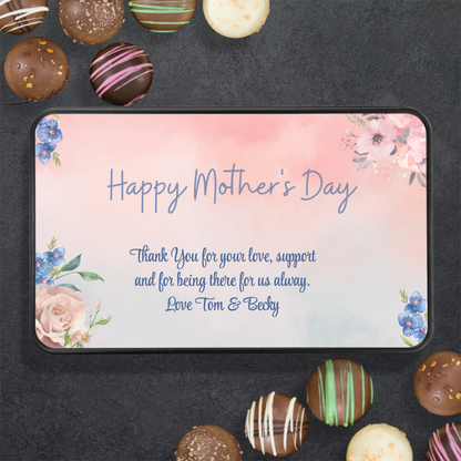 Personalized Mother's Day Chocolate Truffles Keepsake Tin