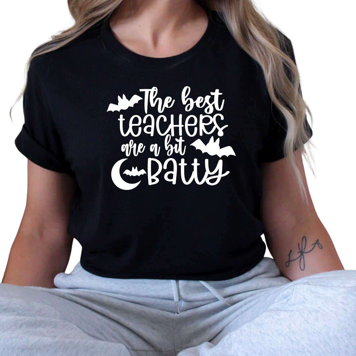 Women's Teacher Halloween Shirt The Best Teachers are a Bit Batty Halloween