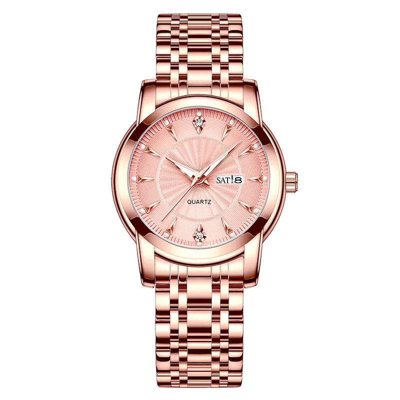 Personalized Lumenglass Plaque and Gold Wrist Watch Set - Congratulations to Our Amazing Daughter