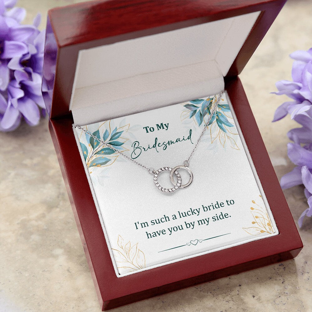 Bridesmaid Pendant Necklace, Gift for Bridesmaid, Wedding Necklace, CZ Crystals, Gift Box - Mardonyx Jewelry