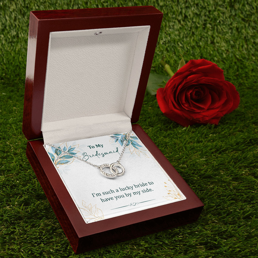 Bridesmaid Pendant Necklace, Gift for Bridesmaid, Wedding Necklace, CZ Crystals, Gift Box - Mardonyx Jewelry Perfect Pair Necklace with Luxury Box
