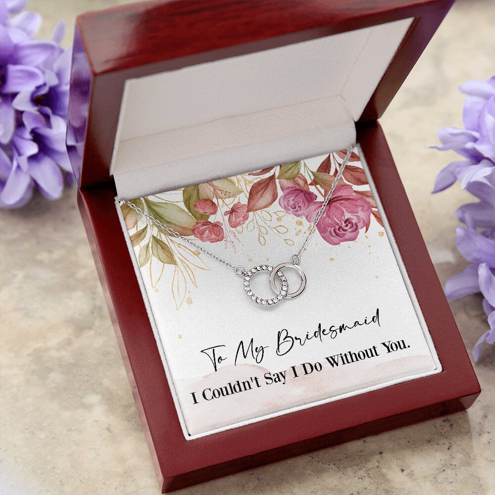 Bridesmaid Pendant Necklace, Gift for Bridesmaid, Wedding Necklace, CZ Crystals, Gift Box - Mardonyx Jewelry