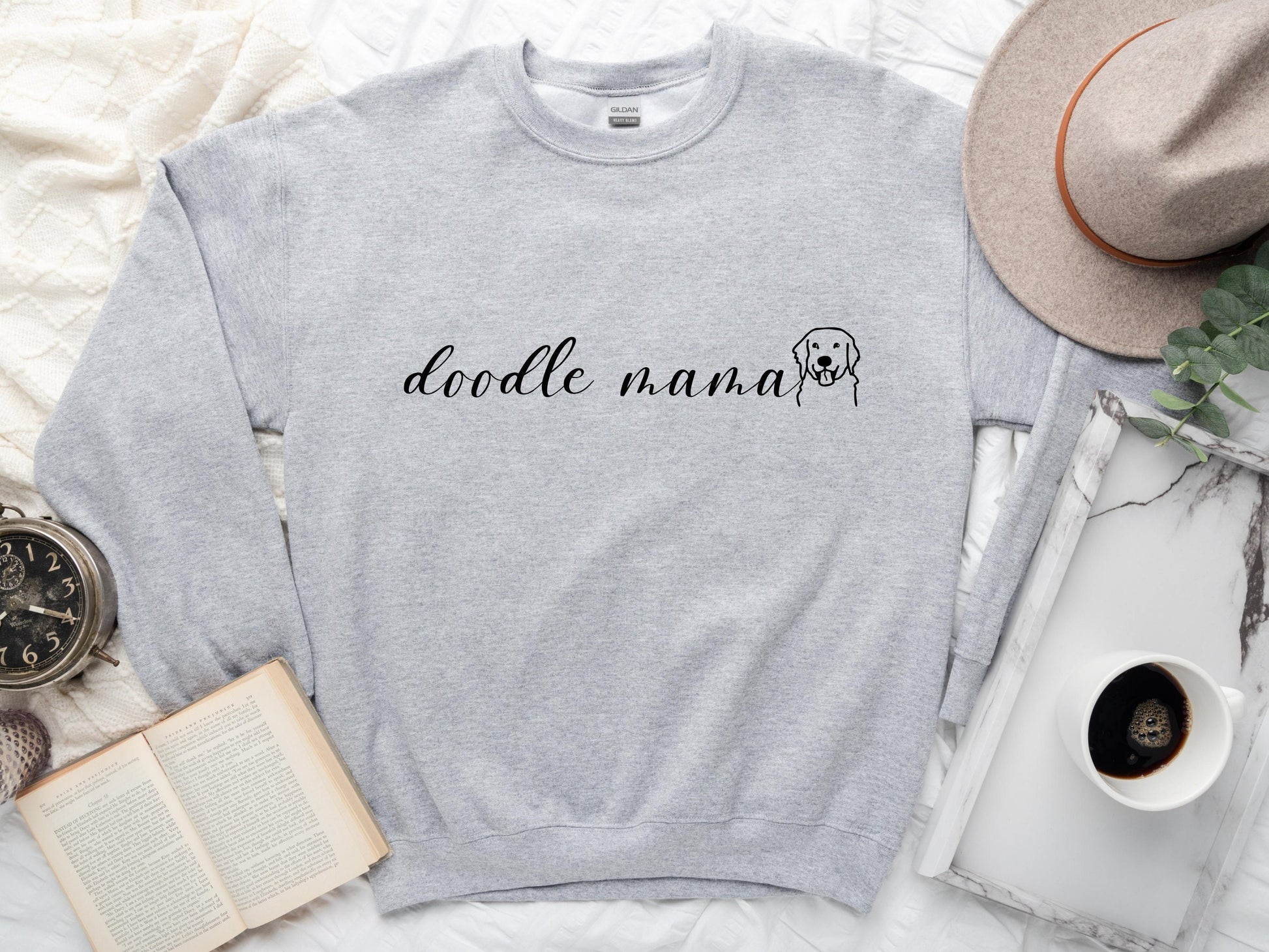 Doodle Mama Mom Sweatshirt, Dog Lover Sweatshirt, Gift for Dog Mom, Dog Mom Sweatshirt, Gift For Dog Lover, Gift for Her, Dog Sweatshirt - Mardonyx Sweatshirt Sport Grey / S
