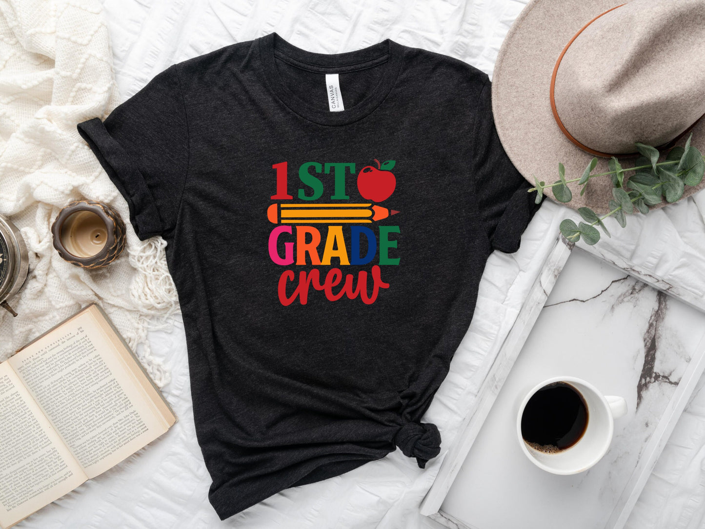 First Grade Teacher T-Shirt, Teacher Grade Gift, 1st Grade Crew Tee, First Grade Tee, 1st Grade Team, Teacher Squad Shirts - Mardonyx T-Shirt Athletic Heather / S
