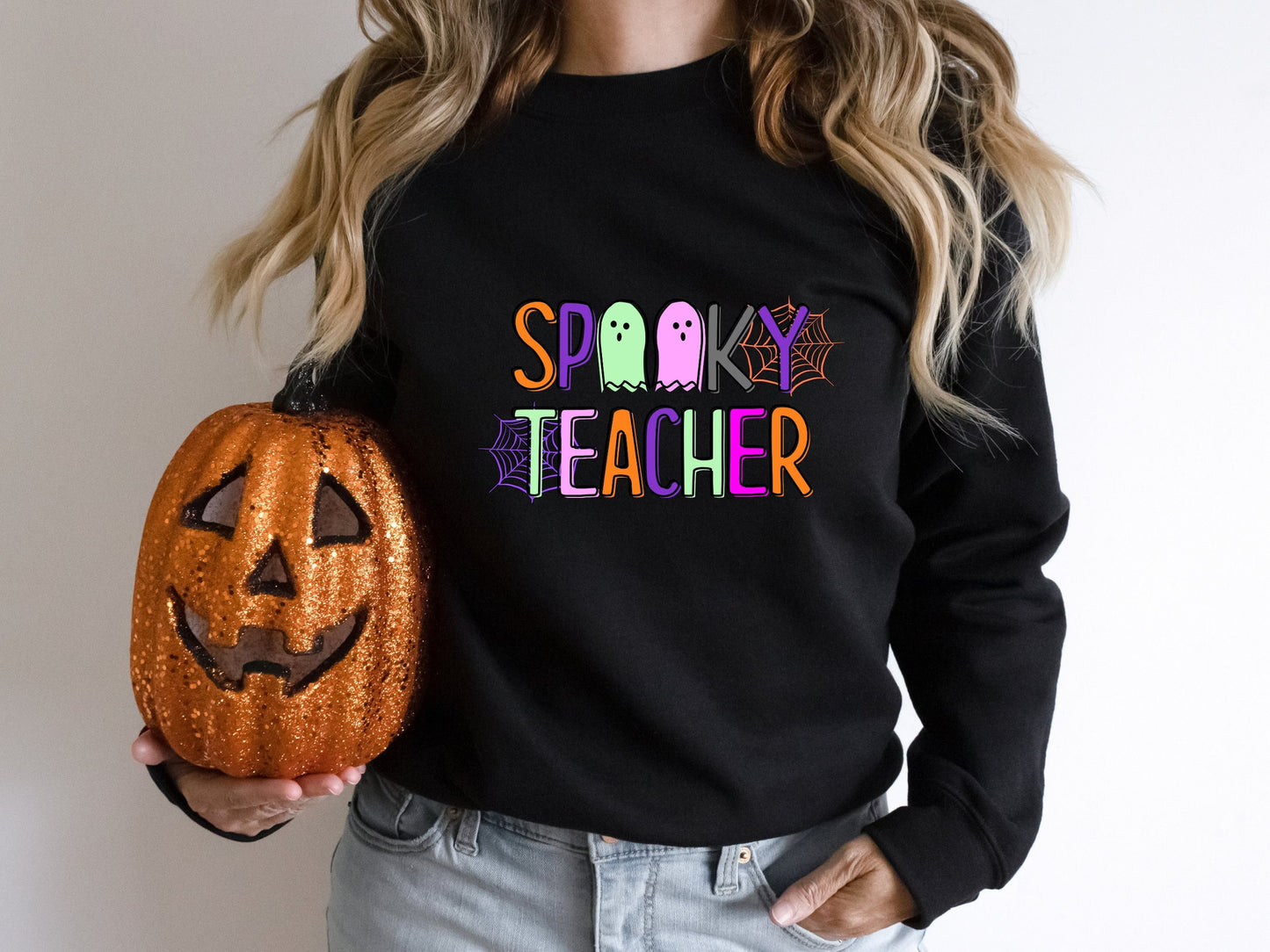 Women's Spooky Teacher Sweatshirt, Halloween Teacher Sweater