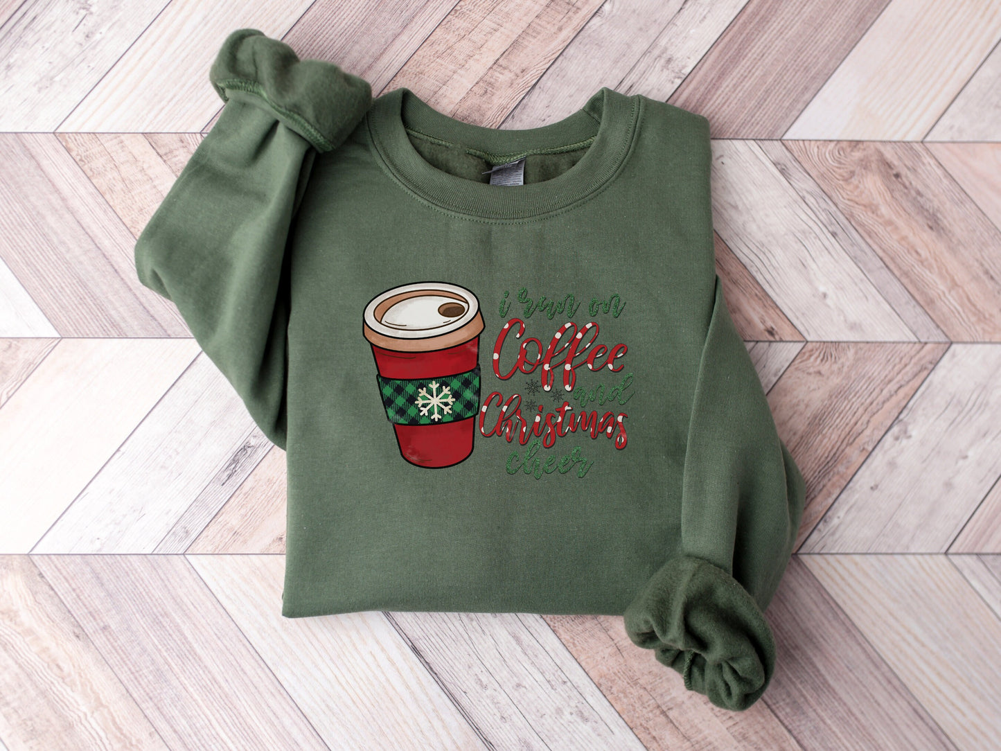 Christmas Coffee Sweatshirt, Christmas Women's Sweatshirt, Christmas Sweater, Christmas Crewneck, Winter Sweatshirt, Holiday Sweatshirt - Mardonyx Sweatshirt Maroon / S