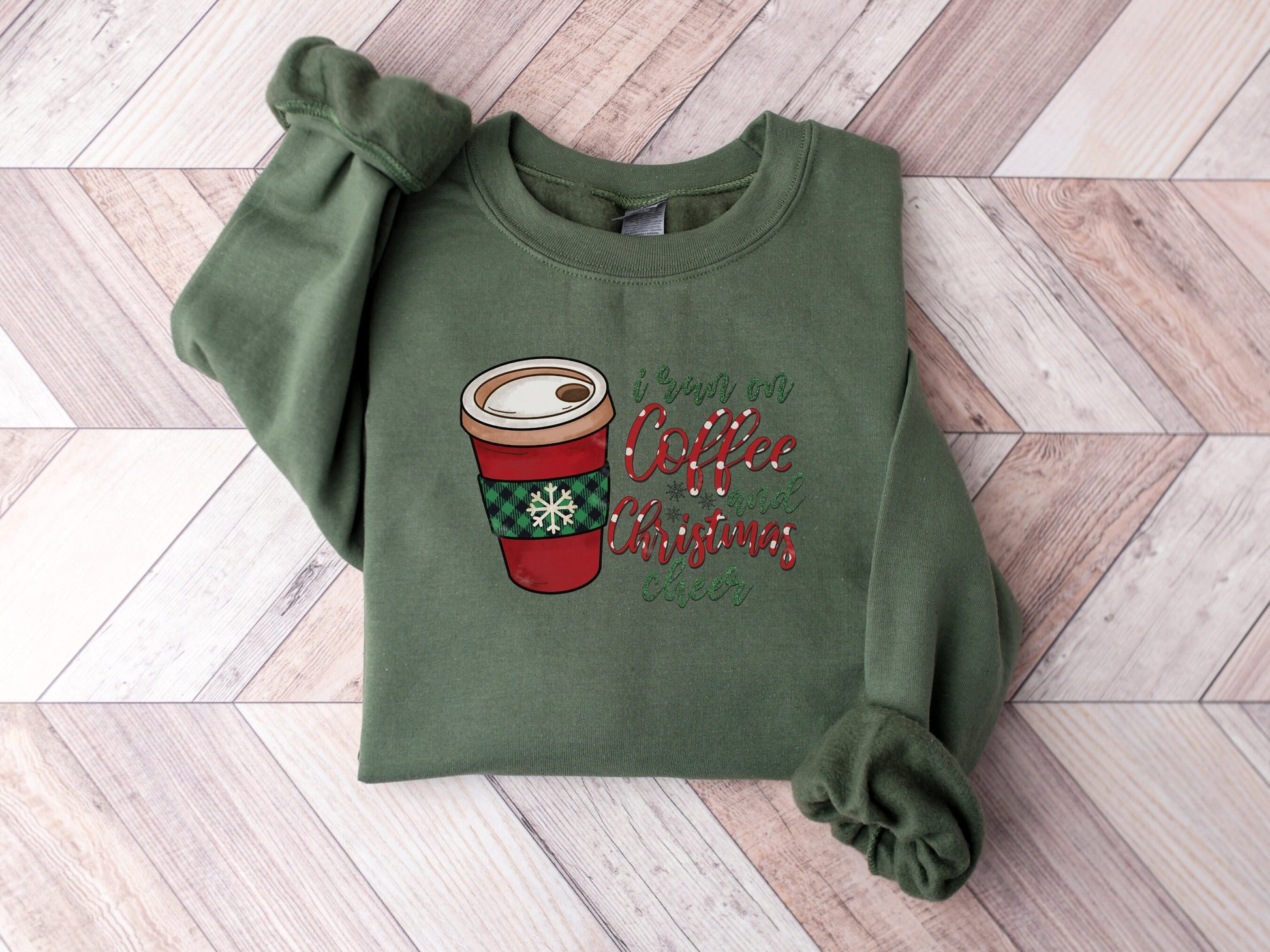 Christmas Coffee Sweatshirt, Christmas Women's Sweatshirt, Christmas Sweater, Christmas Crewneck, Winter Sweatshirt, Holiday Sweatshirt - Mardonyx Sweatshirt Maroon / S