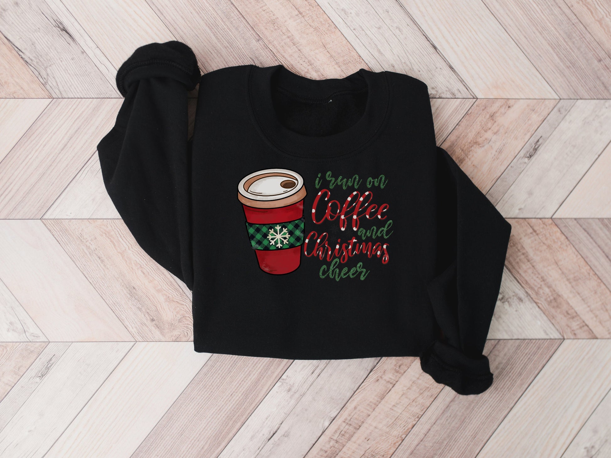 Christmas Coffee Sweatshirt, Christmas Women's Sweatshirt, Christmas Sweater, Christmas Crewneck, Winter Sweatshirt, Holiday Sweatshirt - Mardonyx Sweatshirt White / S