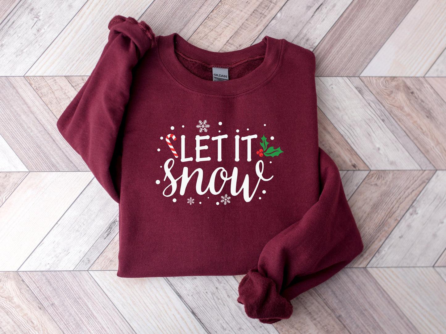 Let It Snow Sweatshirt, Christmas Shirt, Christmas Gift, Let It Snow, Christmas Sweatshirt, Christmas Outfit, Christmas Party Shirt