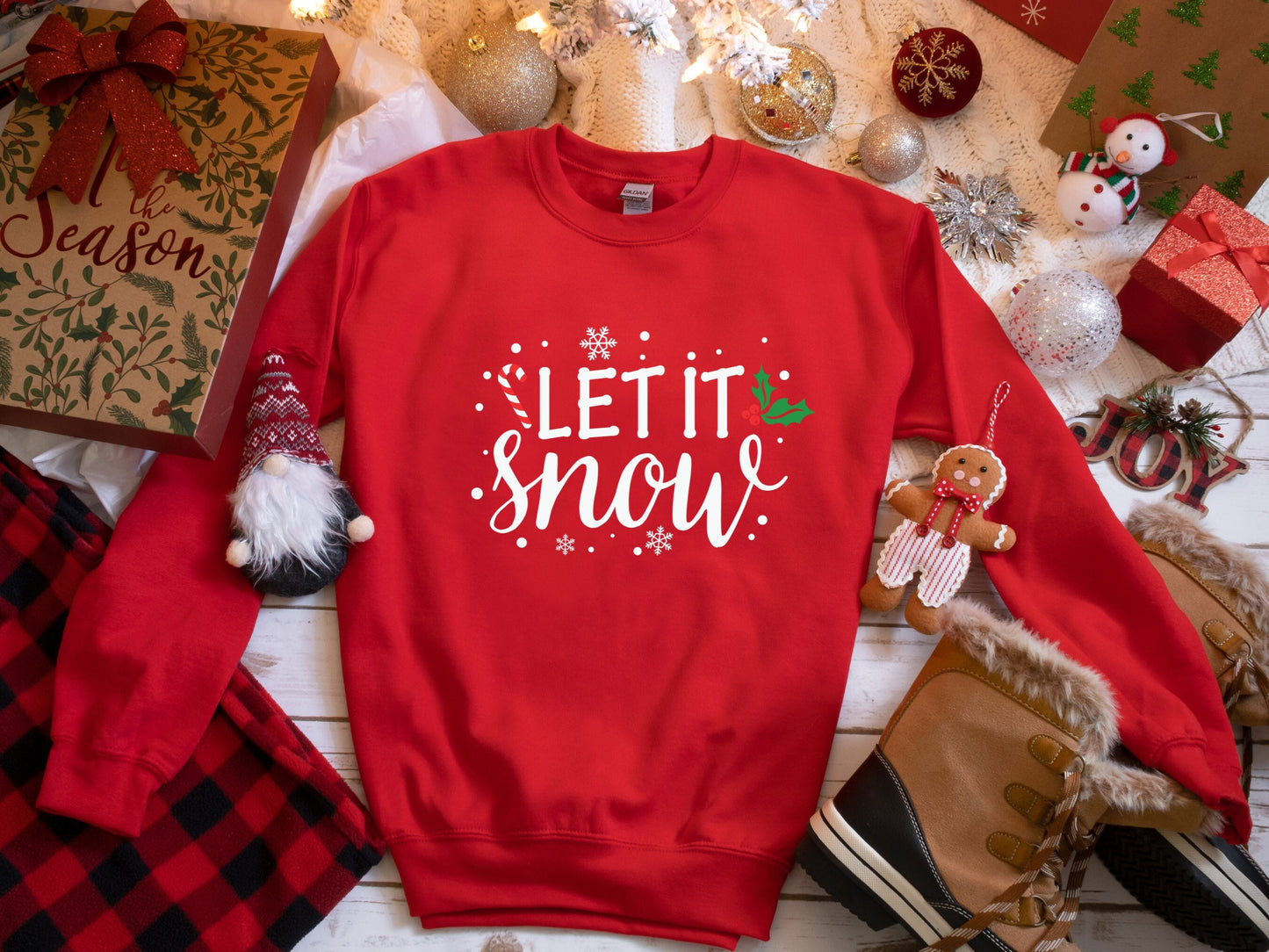 Let It Snow Sweatshirt, Christmas Shirt, Christmas Gift, Let It Snow, Christmas Sweatshirt, Christmas Outfit, Christmas Party Shirt