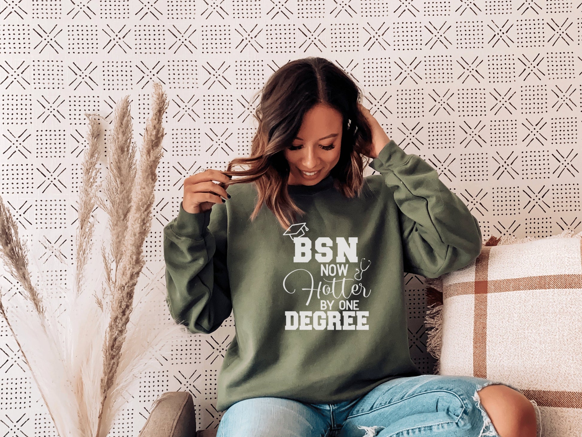 Bachelor Degree Nurse Shirt, BSN Shirt, BSN Sweatshirt - Mardonyx Sweatshirt Military Green / S