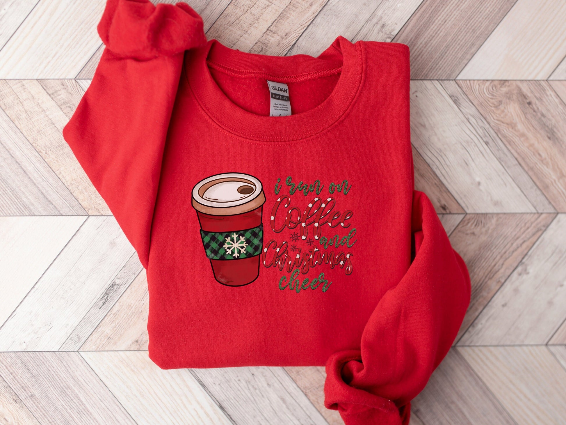 Christmas Coffee Sweatshirt, Christmas Women's Sweatshirt, Christmas Sweater, Christmas Crewneck, Winter Sweatshirt, Holiday Sweatshirt - Mardonyx Sweatshirt Light Pink / S