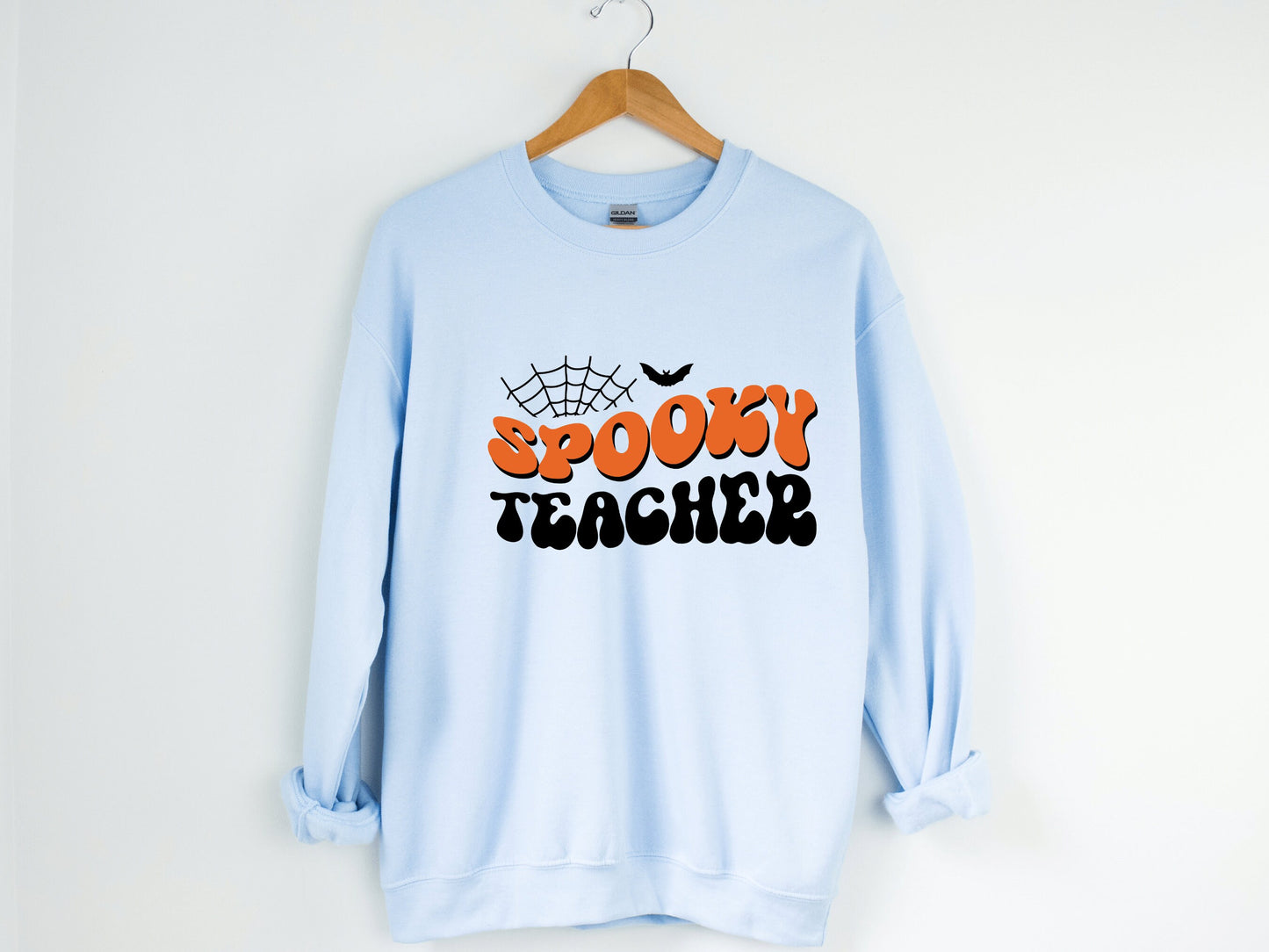 Spooky Teacher Spider Bat Halloween Sweatshirt