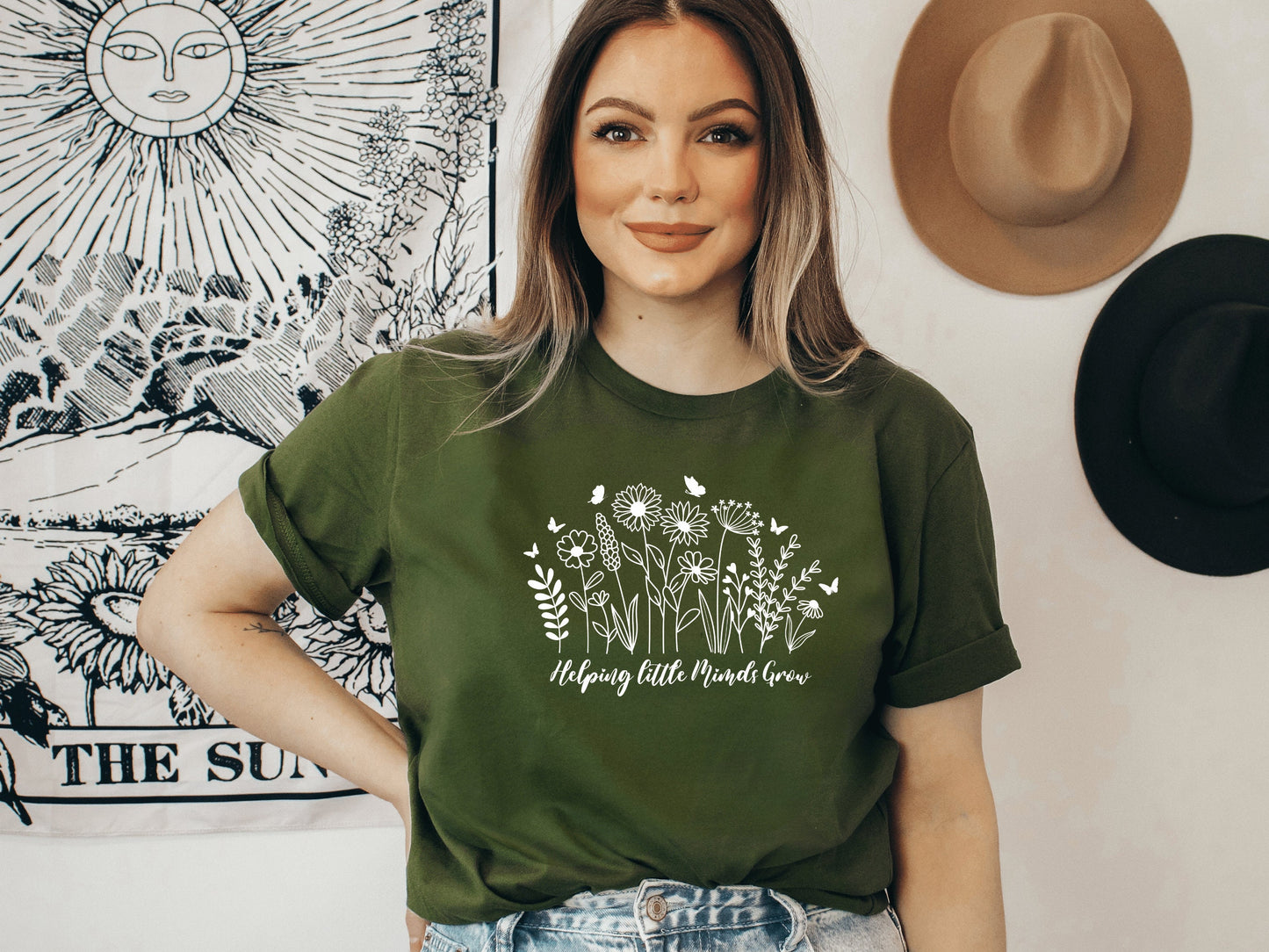 Helping Little Minds Grow Teacher T-Shirt