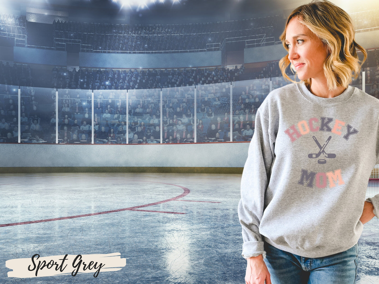 Hockey Mom Sweatshirt,Hockey Mom Crewneck Sweatshirt, Sweatshirt for Mom,Mom Hockey Shirt, Hockey Mom Shirt, Mothers Day Gift for Hockey Mom