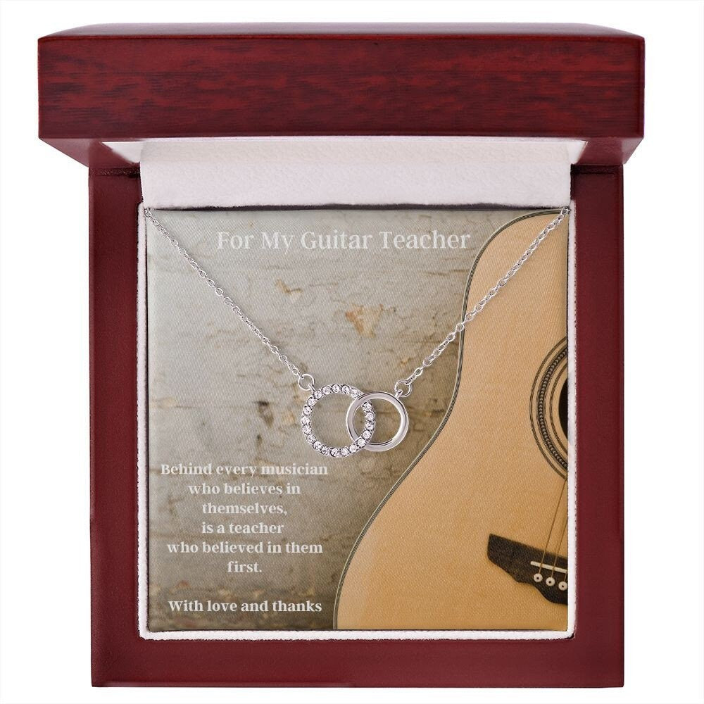 Guitar Teacher Necklace, Guitar Instructor, Gift for Guitar Teacher, Gift for Guitar Instructor, Music Teacher Gift