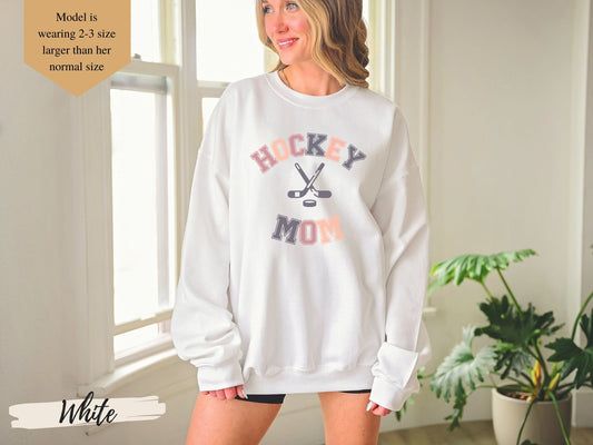 Hockey Mom Sweatshirt,Hockey Mom Crewneck Sweatshirt, Sweatshirt for Mom,Mom Hockey Shirt, Hockey Mom Shirt, Mothers Day Gift for Hockey Mom