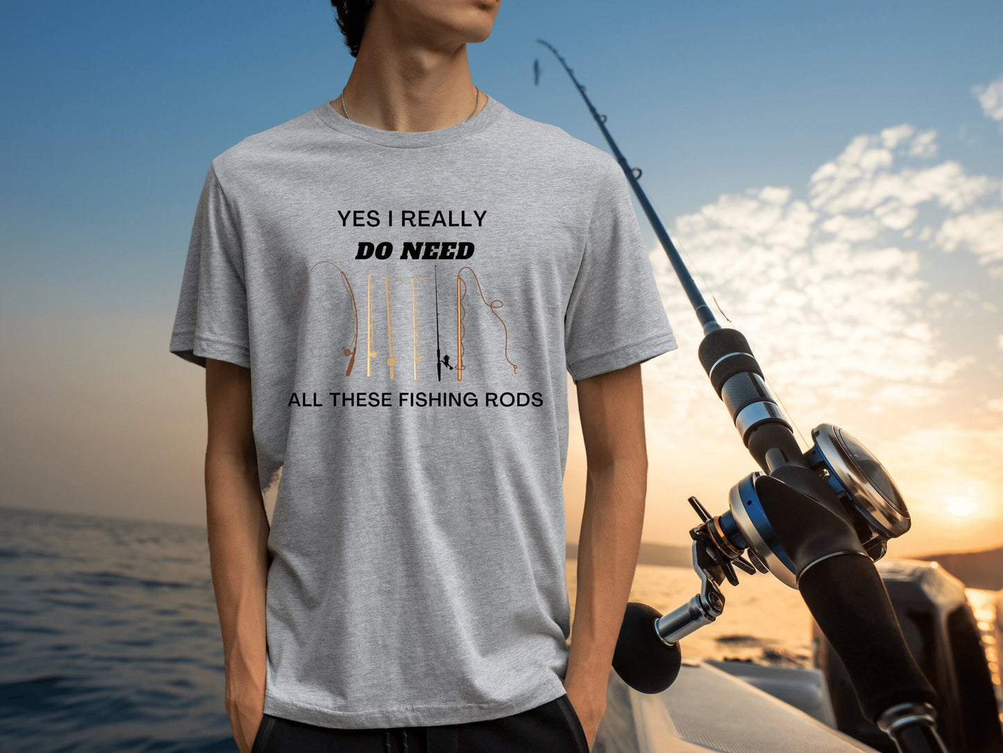 Fishing Gifts for Men, Fishing Rod Lover T-Shirt, Fishing Shirt Fishing Rod Collector, Funny Fishing Shirt - Mardonyx T-Shirt Athletic Heather / S