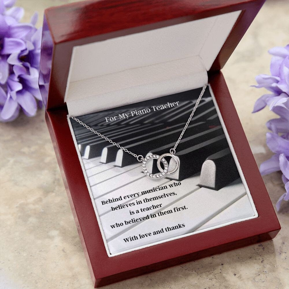 Piano Teacher Gift Necklace, Music Teacher Gift, Piano Teacher Gifts, Gift for Piano Teacher, Christmas Gift for Piano Teacher