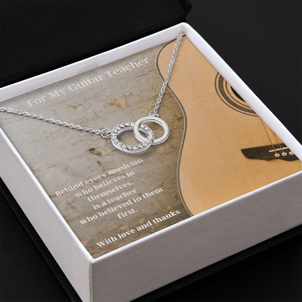 Guitar Teacher Necklace, Guitar Instructor, Gift for Guitar Teacher, Gift for Guitar Instructor, Music Teacher Gift