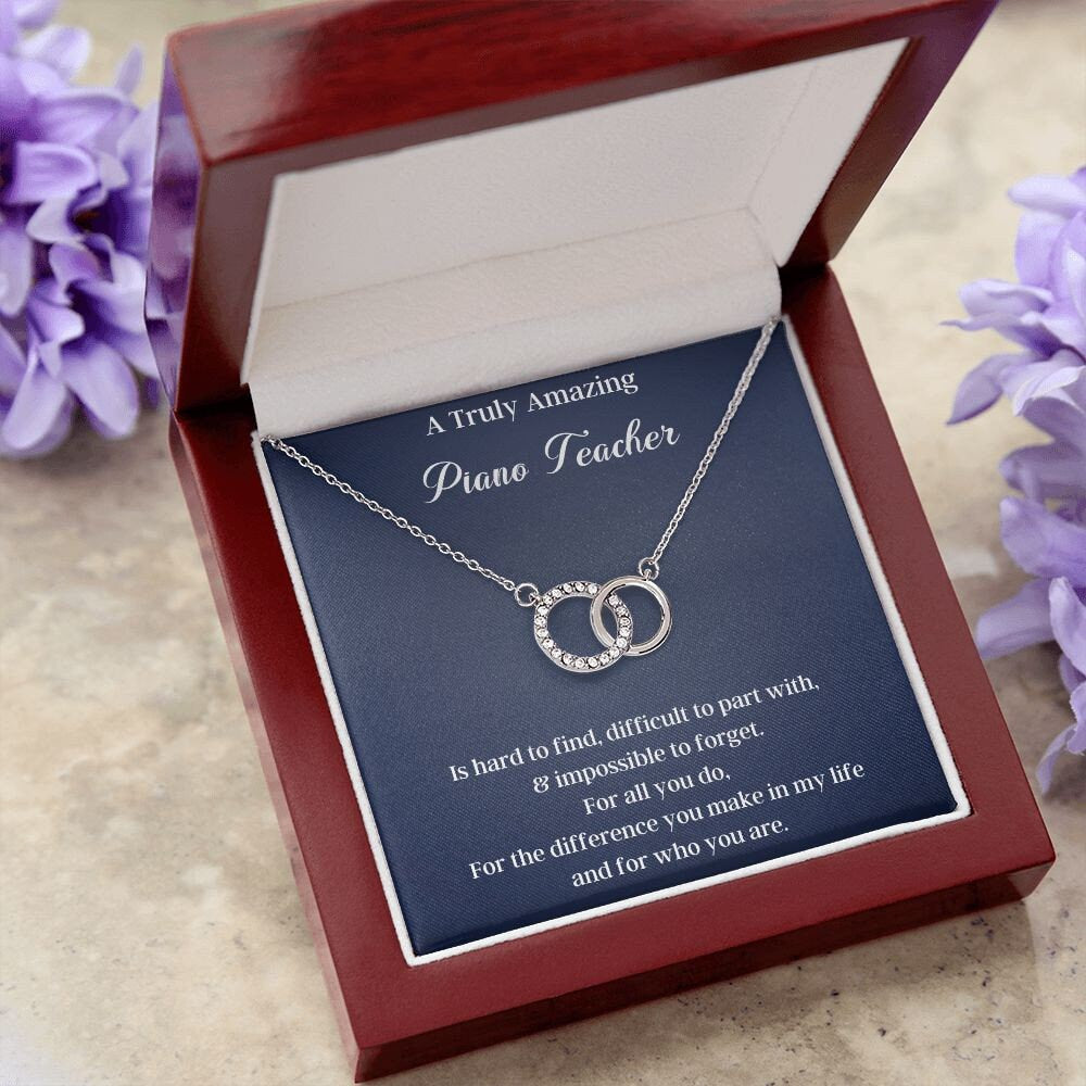 Piano Teacher Gift Necklace, Music Teacher Gift, Piano Teacher Gifts, Gift for Piano Teacher, Christmas Gift for Piano Teacher