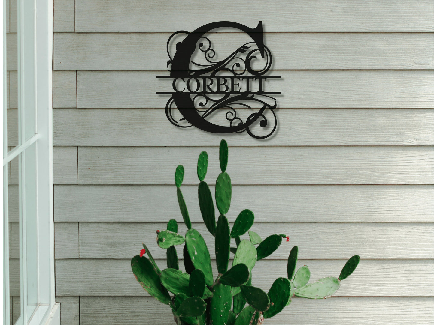 Personalized Monogram Split Metal Wall Art - Custom Steel Sign for Weddings, Engagements, and New Marriages