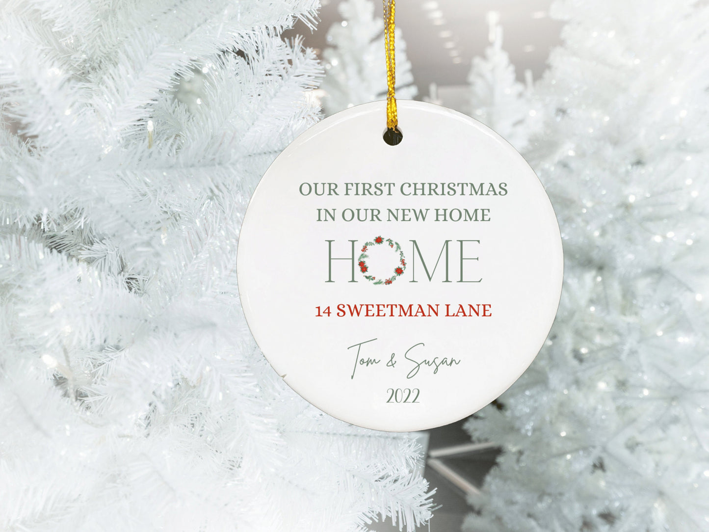 Personalized First Christmas in Our New Home Ornament, New Home Ornament, Christmas in Our New Home, Newlywed Christmas Gift