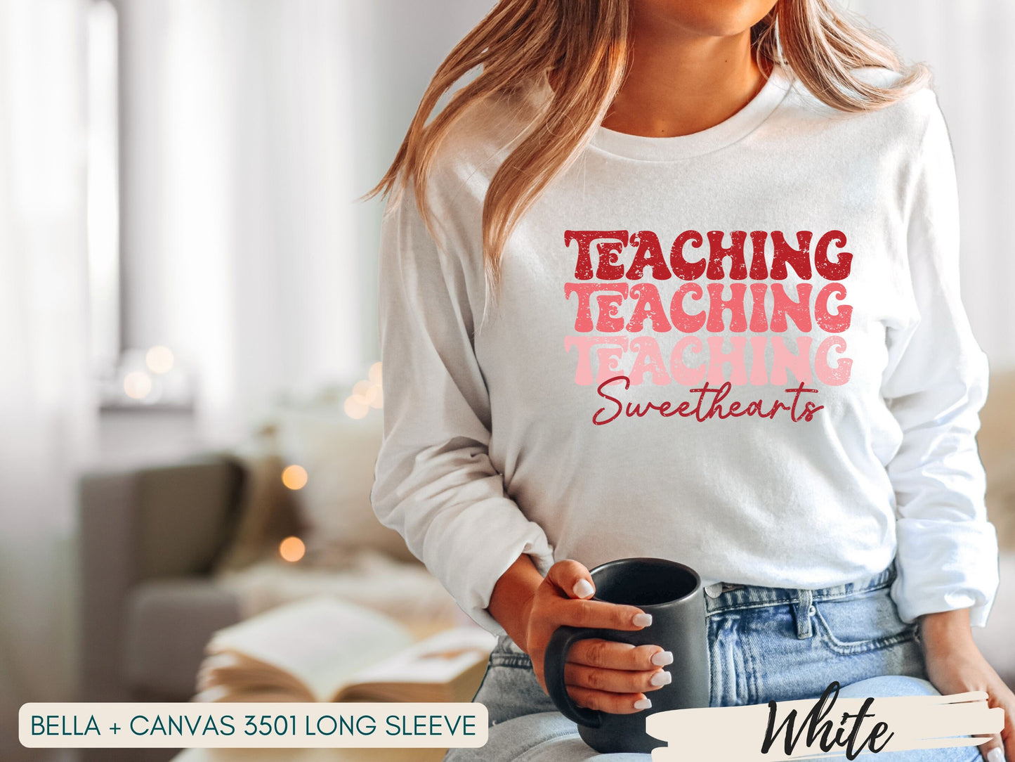Teaching Sweethearts T-Shirt - Fun Pink Text Design for Valentine's Day
