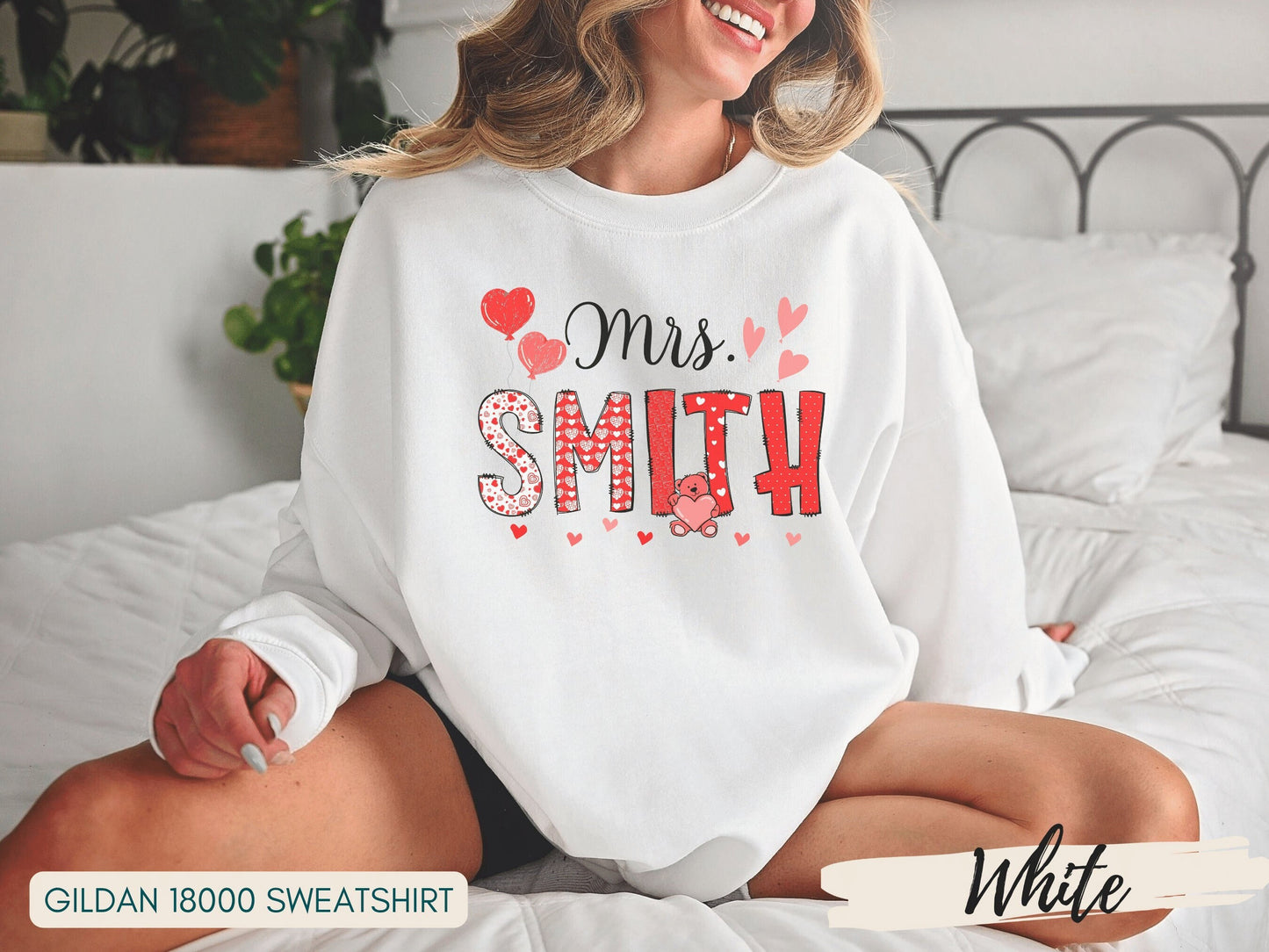 Teacher Valentine Shirt, Personalized Name Teacher Sweatshirt, Valentines Elementary Teacher T-Shirt, School Valentine Day Gifts for Teacher