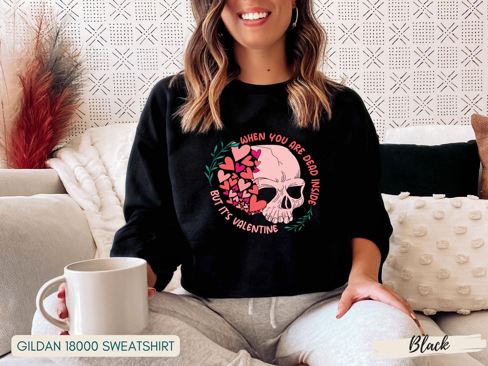 Dead Inside But It's Valentine's Day Shirt, I'm Dead Inside, Gothic Valentine's Day Gift, Goth Valentines Gift,Anti Valentine's Day Shirt - Mardonyx T-Shirt