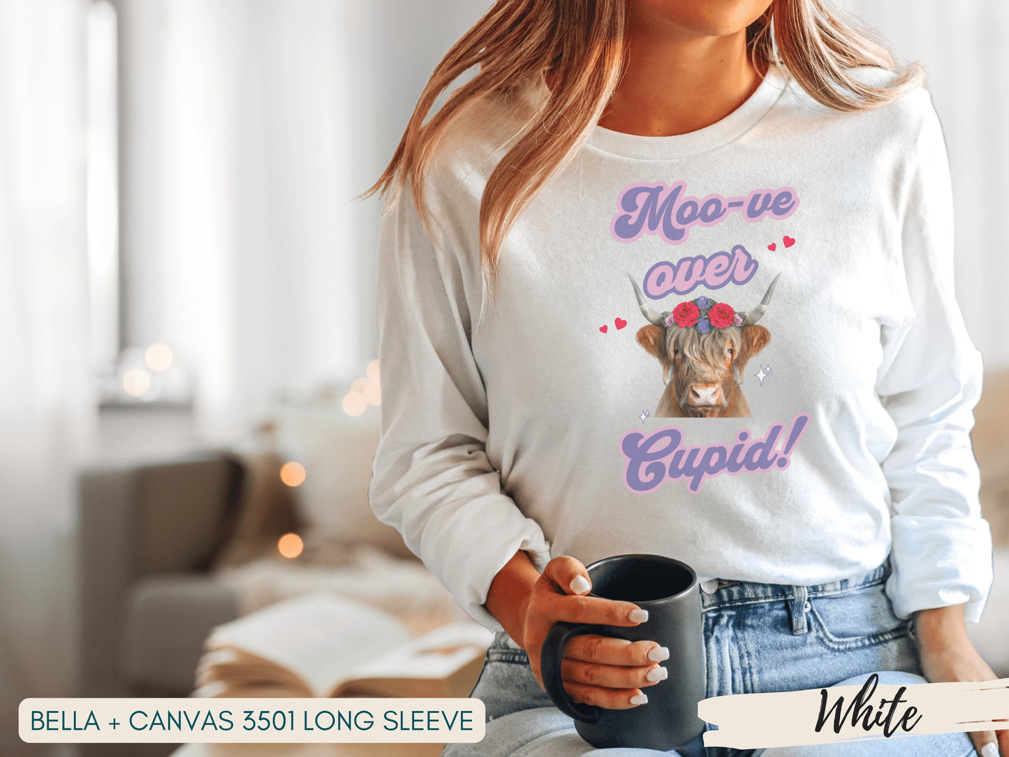 Highland Cow Valentine Shirt, Cow Lover Shirt, Funny Valentine Shirt, Cow Lover Gift, Valentine Day Gift, Cow Shirt