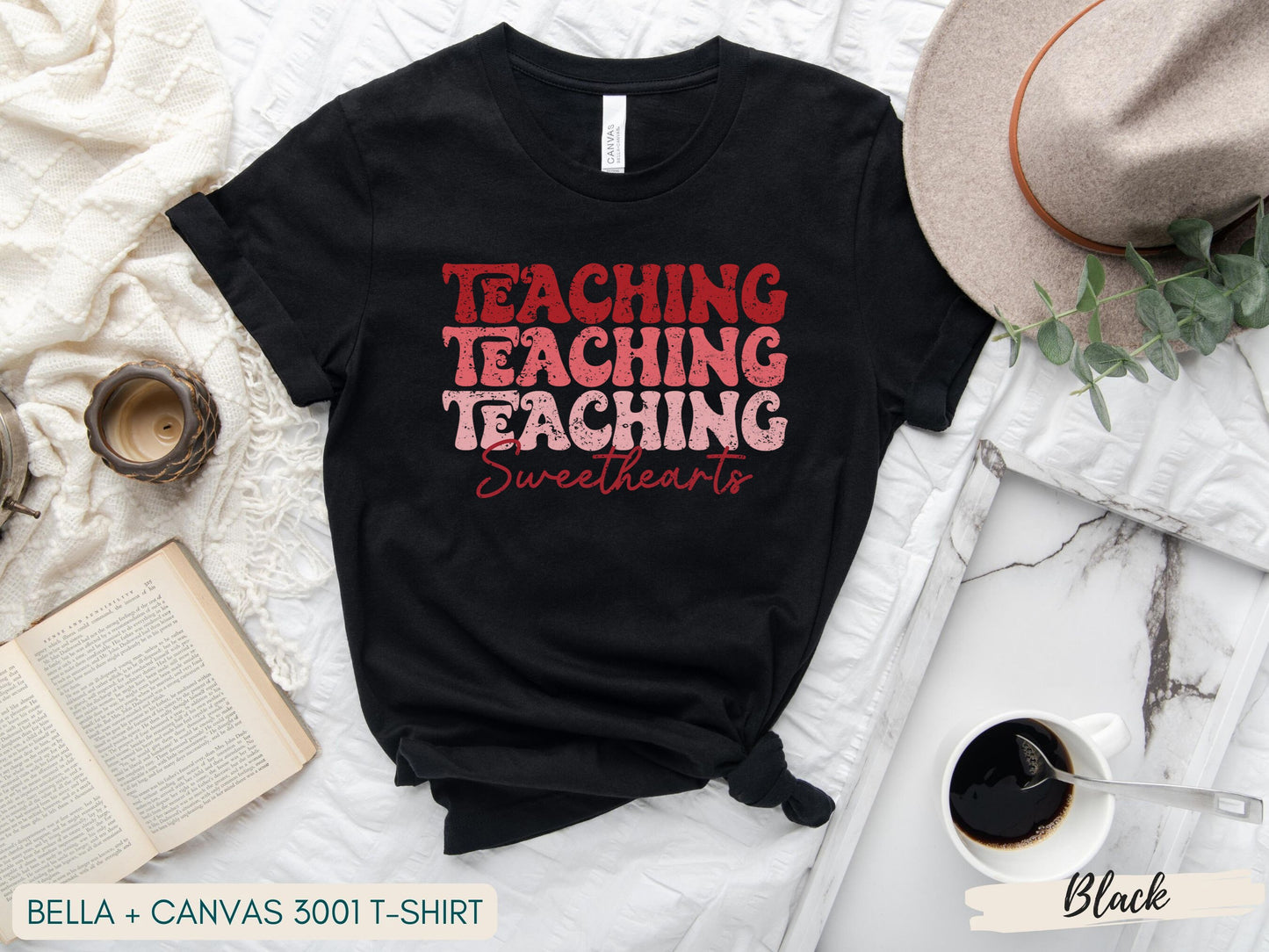 Teaching Sweethearts T-Shirt - Fun Pink Text Design for Valentine's Day