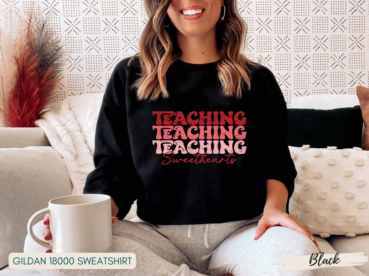 Teaching Sweethearts T-Shirt - Fun Pink Text Design for Valentine's Day