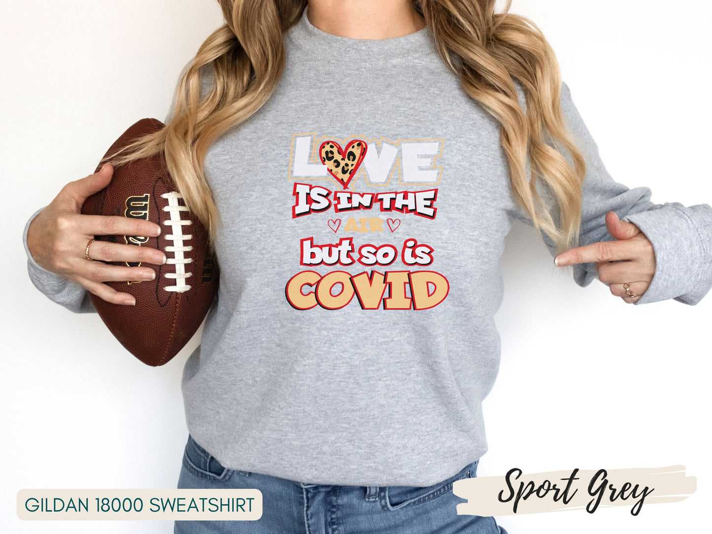 Funny Valentines Day Shirt, Love is in the Air But So is Covid Shirt, Long Sleeve, Short Sleeve Sweatshirt, Nurse Valentine Shirt