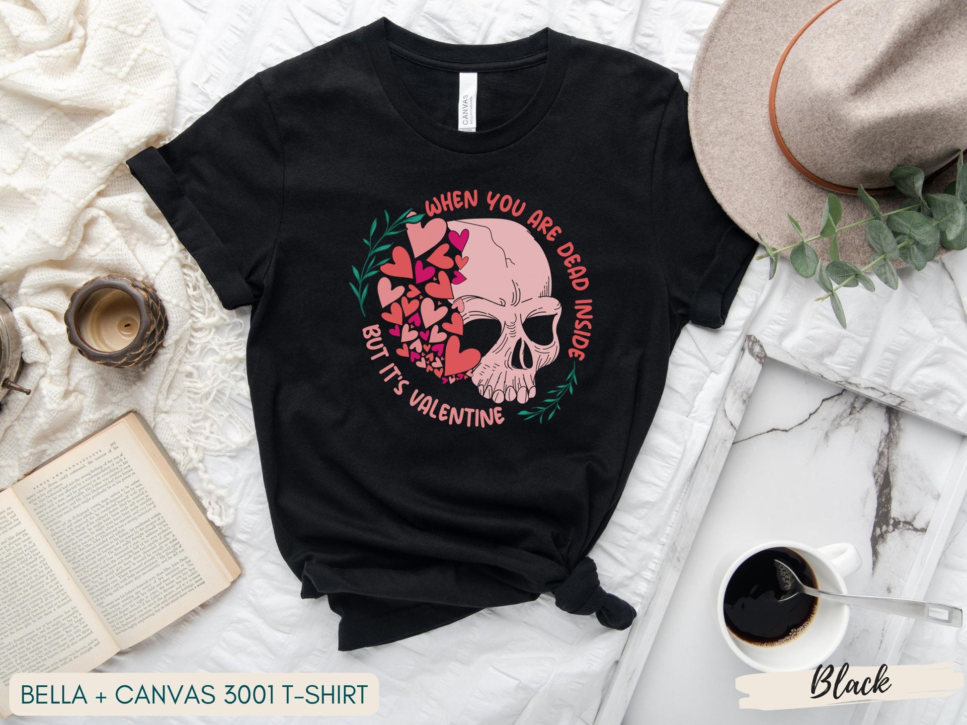 Dead Inside But It's Valentine's Day Shirt, I'm Dead Inside, Gothic Valentine's Day Gift, Goth Valentines Gift,Anti Valentine's Day Shirt - Mardonyx T-Shirt