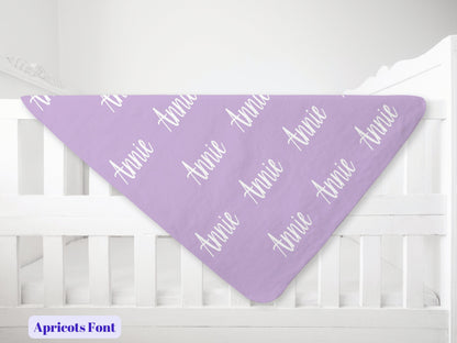 Plush Minky Personalized Baby Name Blanket