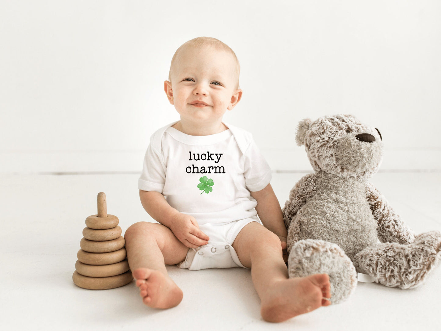 St Patrick's Day Baby OnesieĀ® and Toddler Shirt, Lucky Charm Baby Shirt, Funny Irish Baby Gift