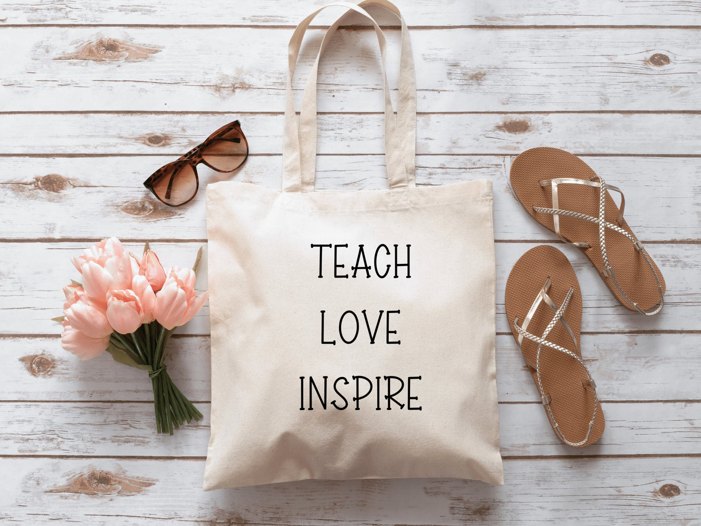 Teacher Tote Bag, Teach Love Inspire Teacher Tote Bag, Teacher Tote Bag for School