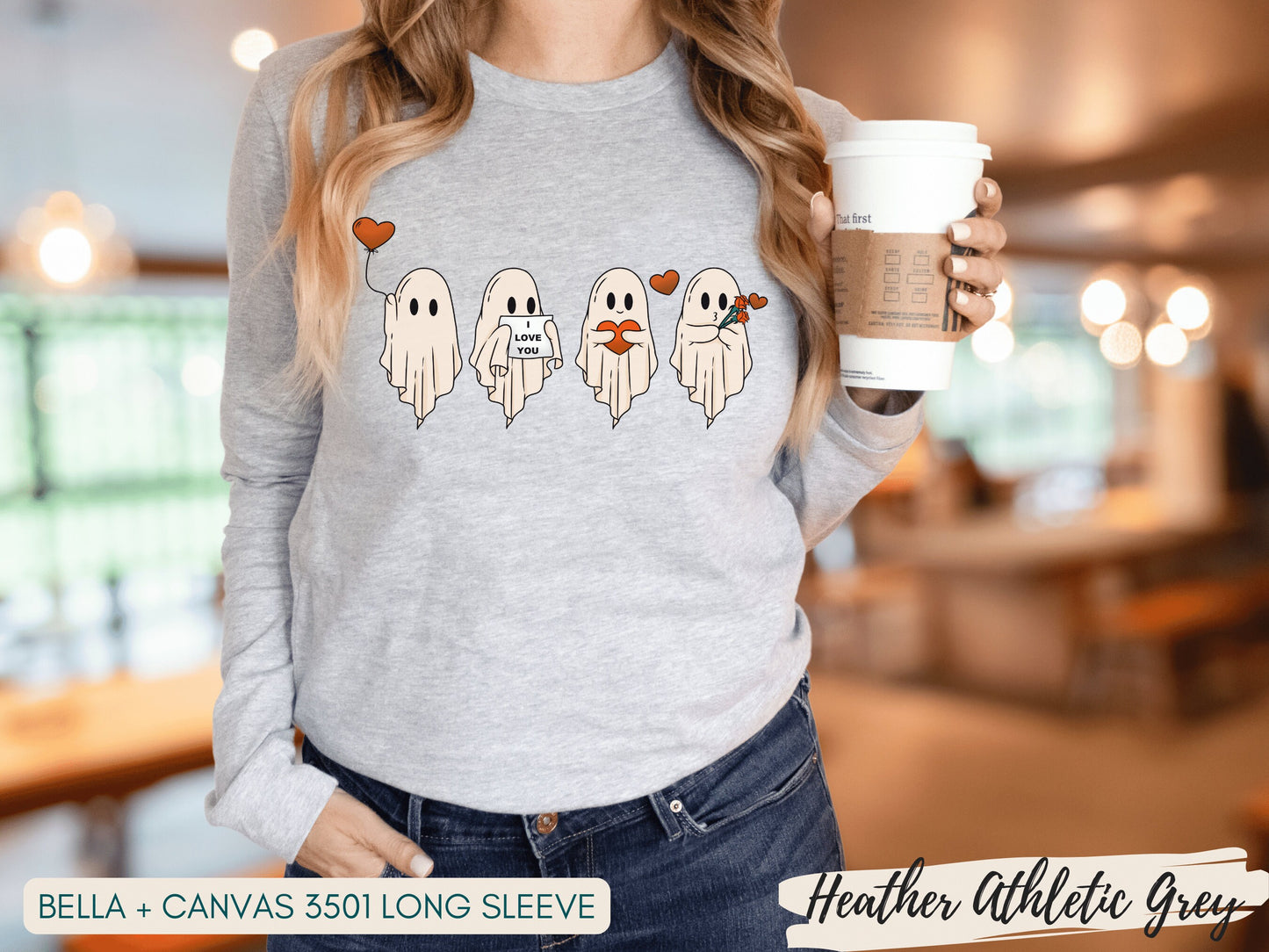 Ghost Valentine Sweatshirt, Spooky Valentine Sweatshirt, Cute Ghost Crewneck, Valentines Gift, Ghost Valentine, Pink Sweatshirt, Retro Ghost