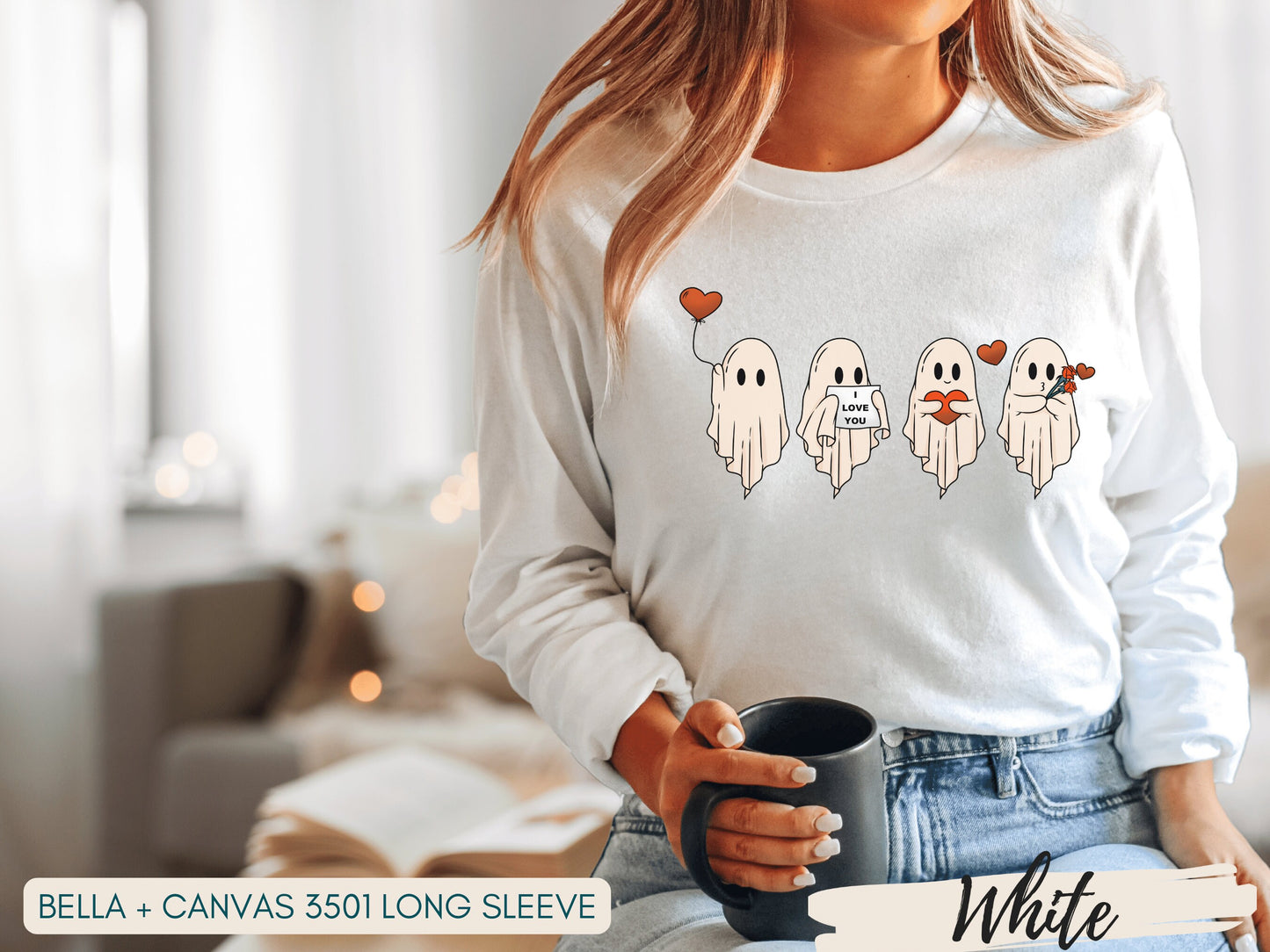Ghost Valentine Sweatshirt, Spooky Valentine Sweatshirt, Cute Ghost Crewneck, Valentines Gift, Ghost Valentine, Pink Sweatshirt, Retro Ghost