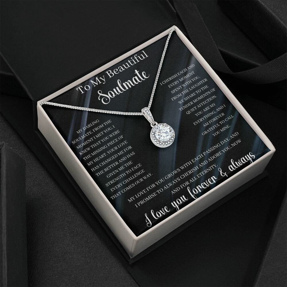 Soulmate Eternal Love Necklace,Gift for Her, Girlfriend Anniversary Gift,Wedding,Valentine, Birthday, Romantic Gift for Her