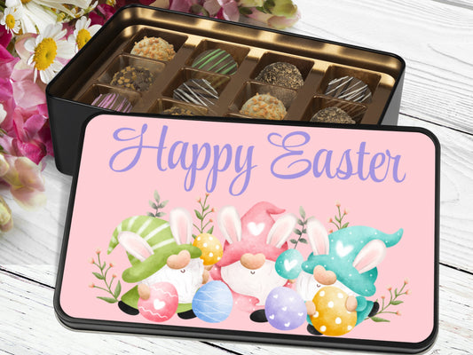 Easter Chocolate Truffles, Easter Basket Stuffers,Chocolate Gift Box, Keepsake Tin,Chocolate Box, Artisan Chocolate, Dark Chocolate Favors - Mardonyx Candy