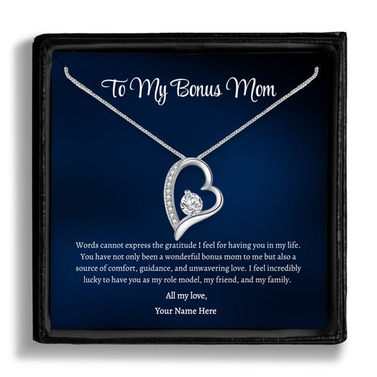 Bonus Mom Necklace, Bonus Mom Gift, Step Mom Gift, Second Mom Gift, Stepmom Wedding Gift from the Groom, Bonus Mom Gift from Bride - Mardonyx Jewelry