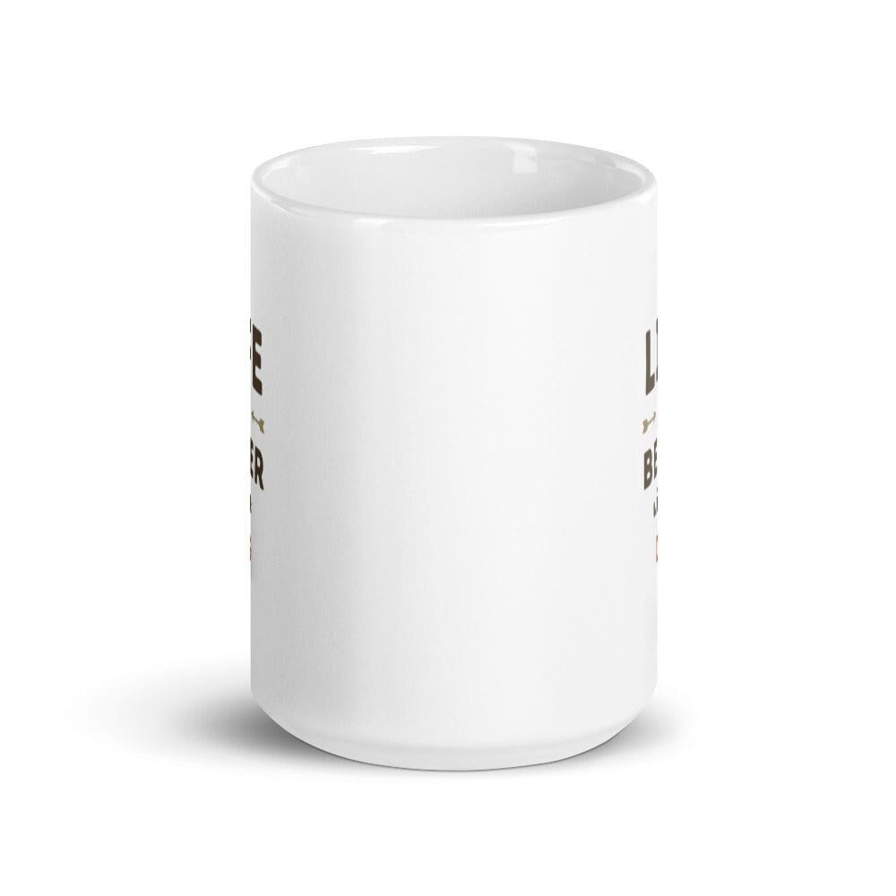 Life is Better With Dog White Ceramic Mug, Funny Dog Lover Gift, Dog Dad Coffee Cup, Typography Print Hot Tea Cup, Dog Mom Novelty Latte Mug