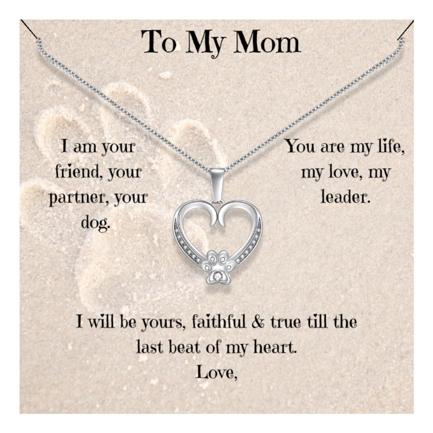 Pet Mom Necklace, Custom Pet Necklace, Dog Mom Gift, Dog Mom Necklace, Pet Lover Gift, From the Dog Gift, From the Dog Valentines Gift